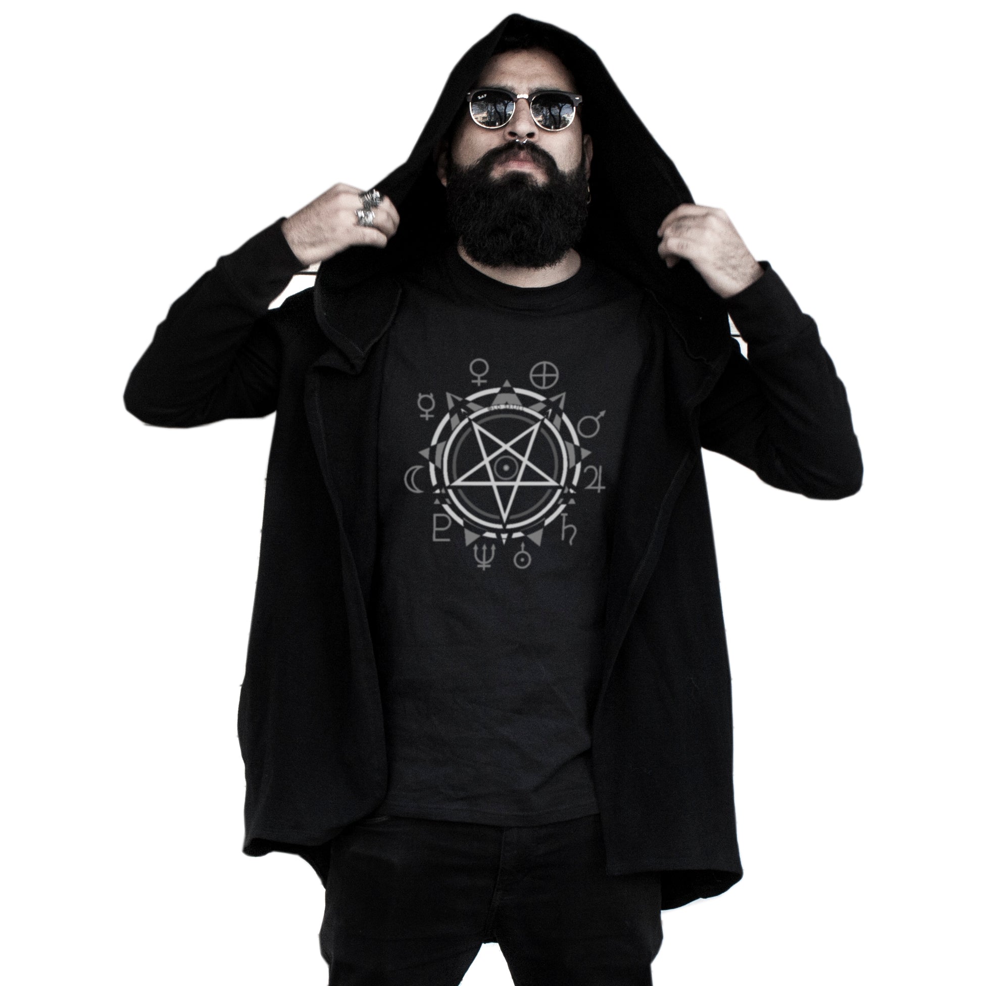 Abrigo Cardigan Negro para hombre