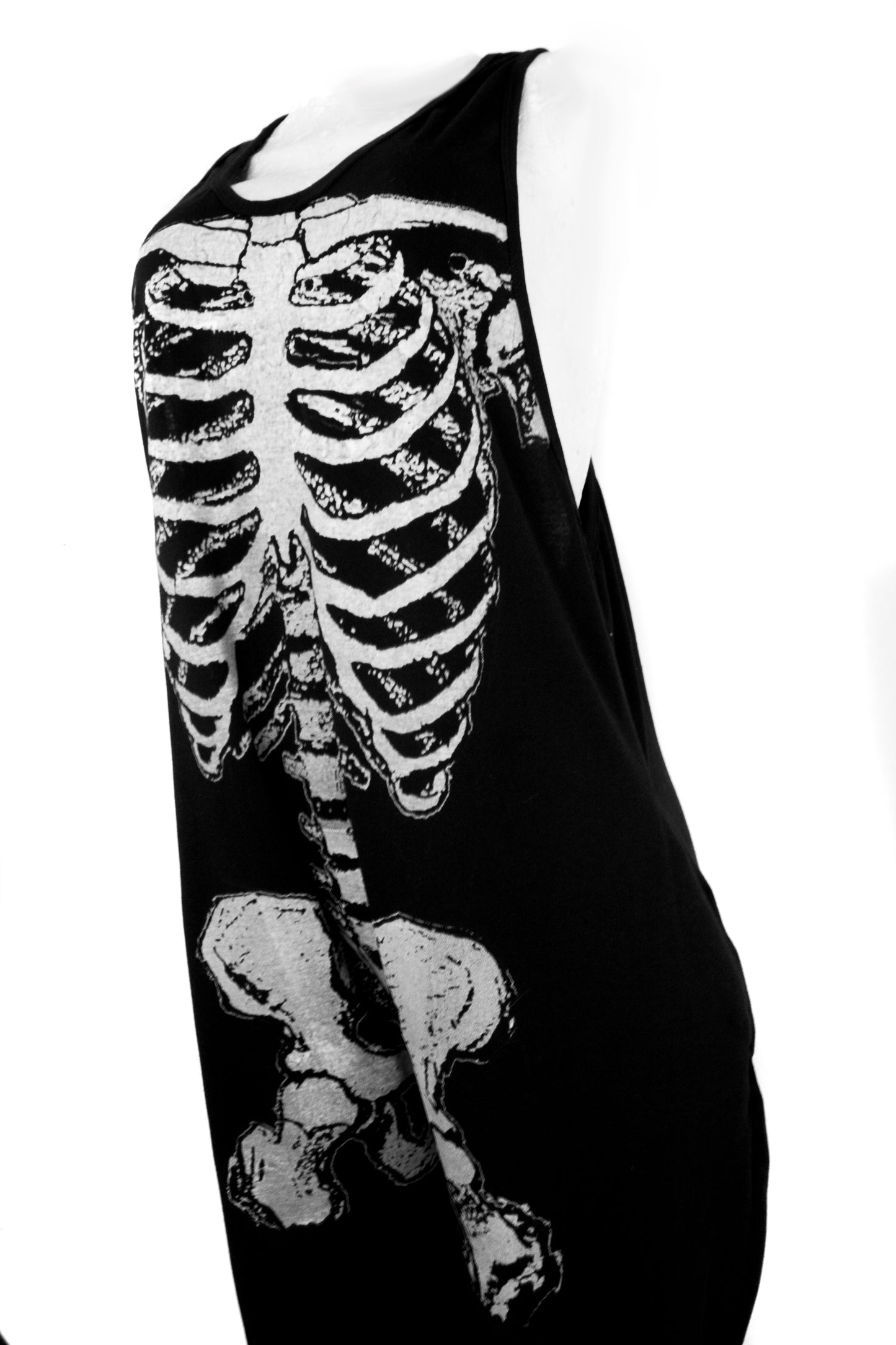 Enterizo negro esqueleto mono