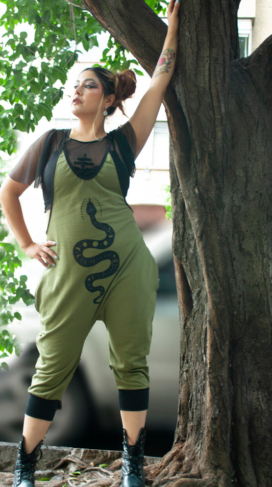 Enterizo Jumpsuite Mono Verde moda