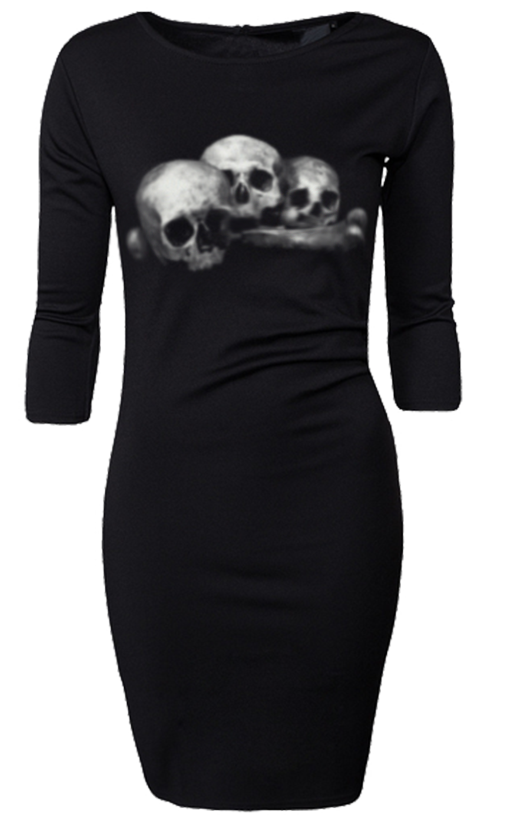 Vestido Manga 3/4 - 3 cráneos