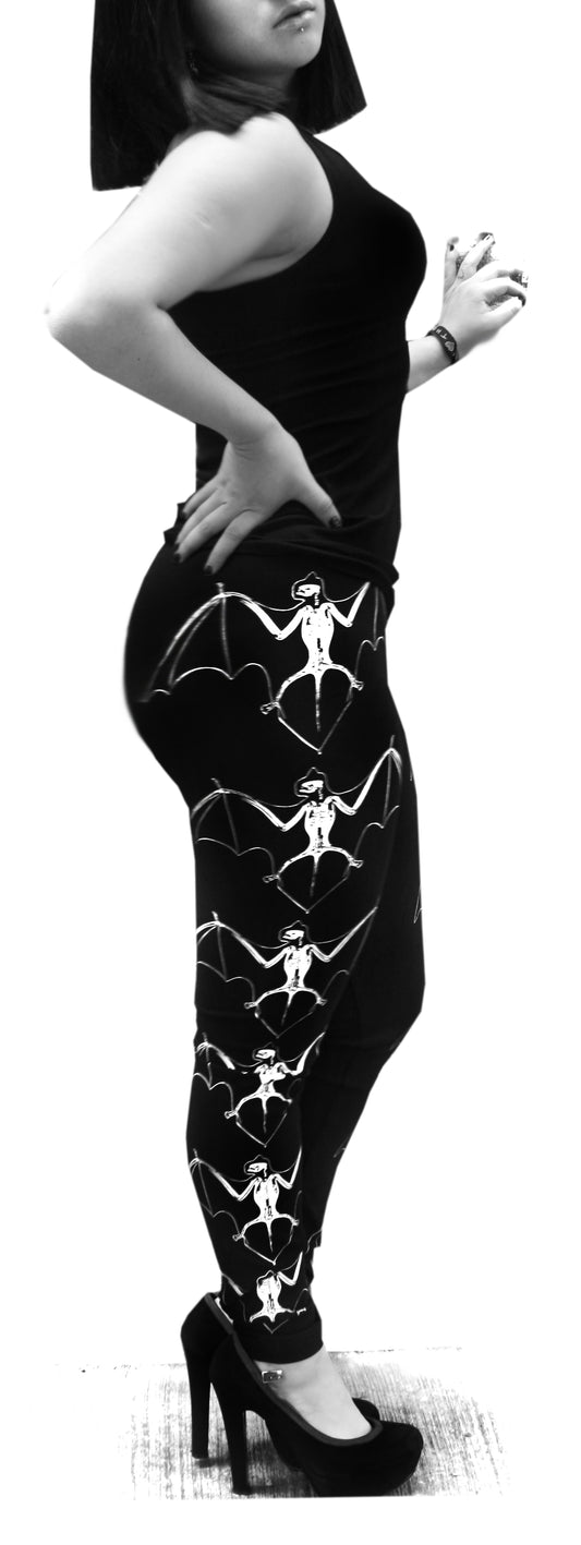 Leggings Skeleton Bat