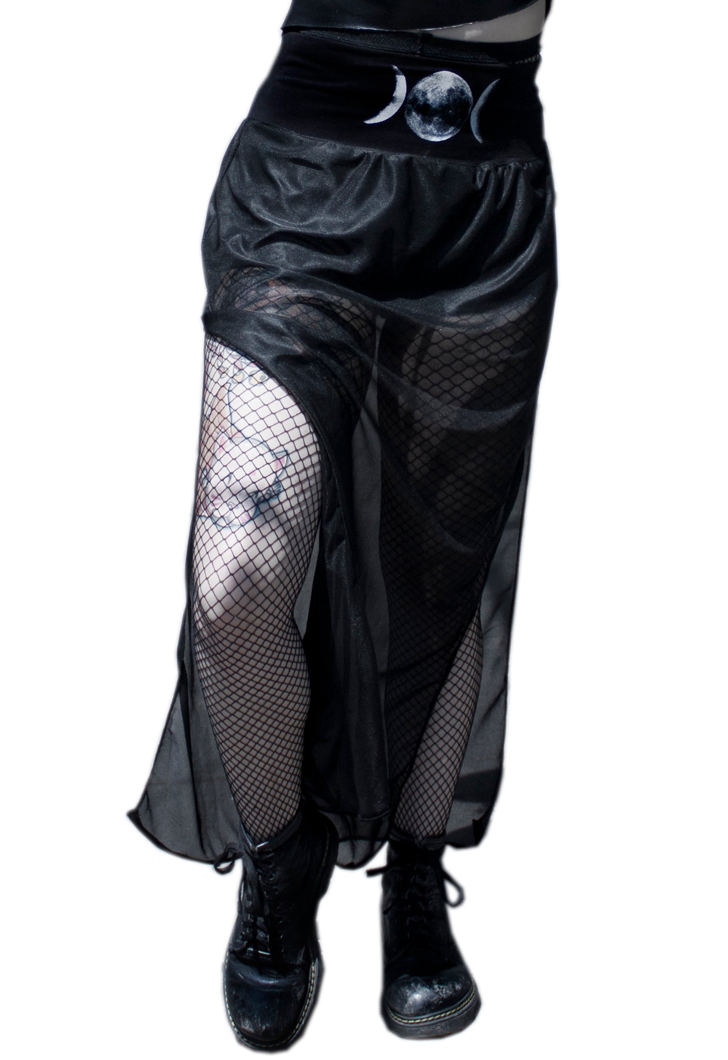 Falda luna mesh transparente bruja