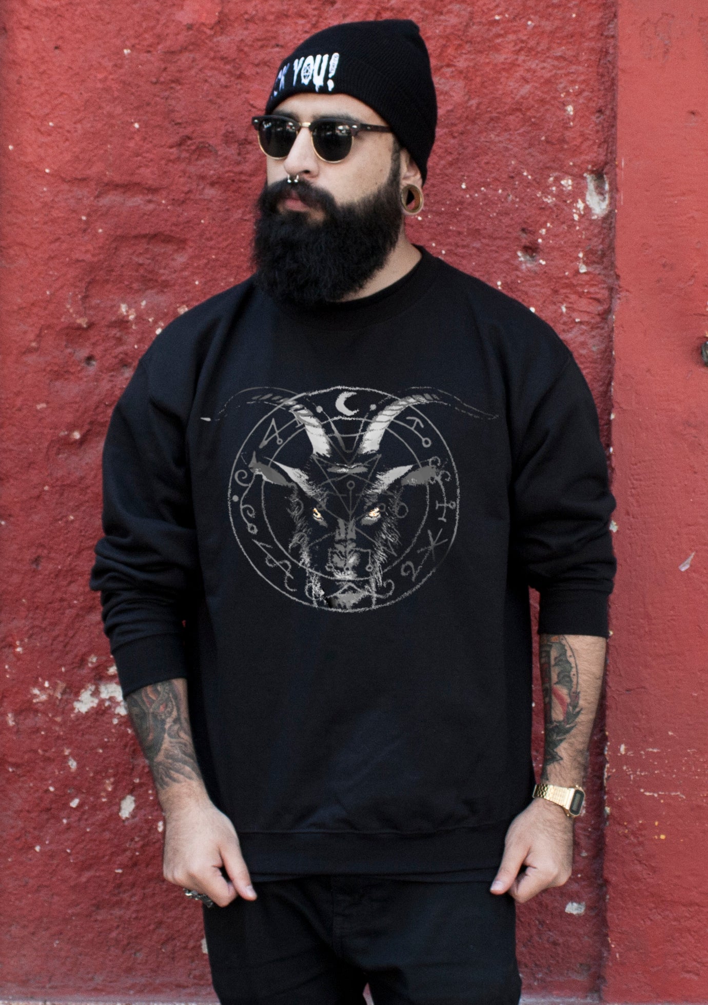 sudadera black phillip baphomet demonio cabra