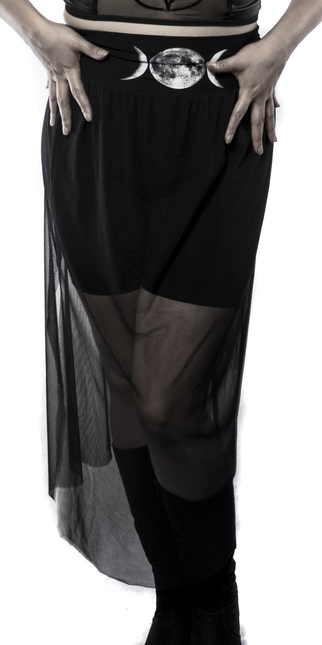 Falda luna mesh transparente bruja
