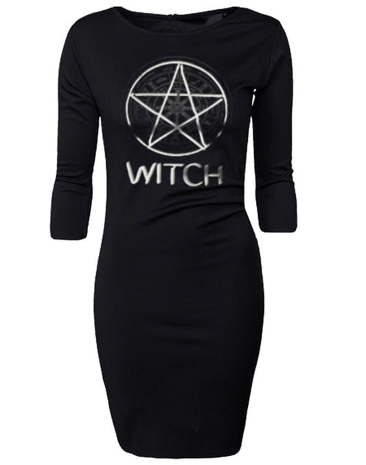 Vestido Manga 3/4 - Witch Pentagrama