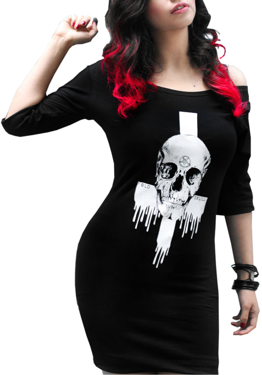 Vestido Manga 3/4 - Skull & cross