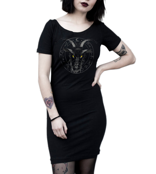 Vestido Manga Corta - Black Phillip