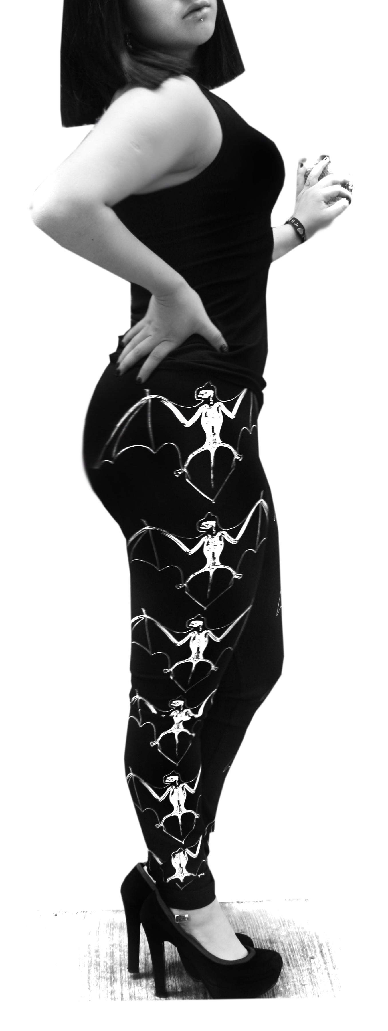 Leggings Skeleton Bat