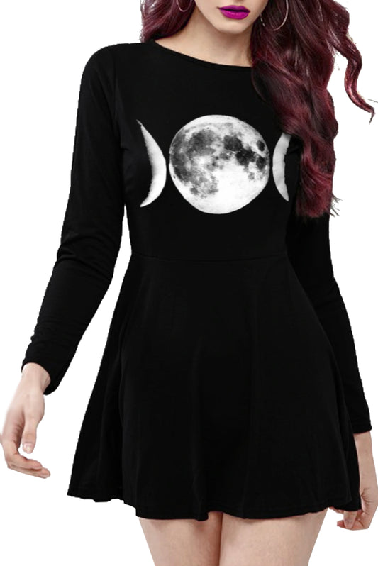 Vestido Skater Manga larga Wicca Moon