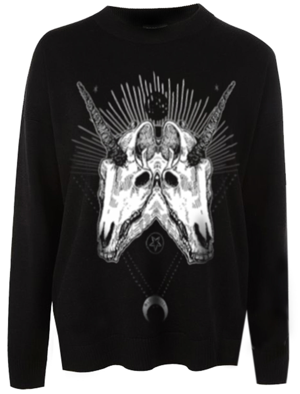 sudadera unicornio cráneo esqueleto magico magia luna