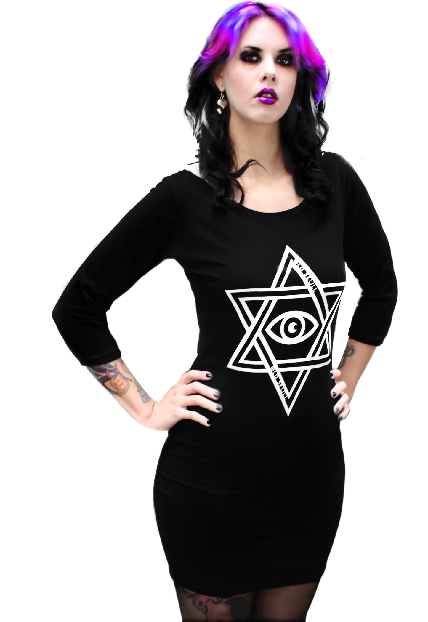 Vestido Manga 3/4 - Hexagram