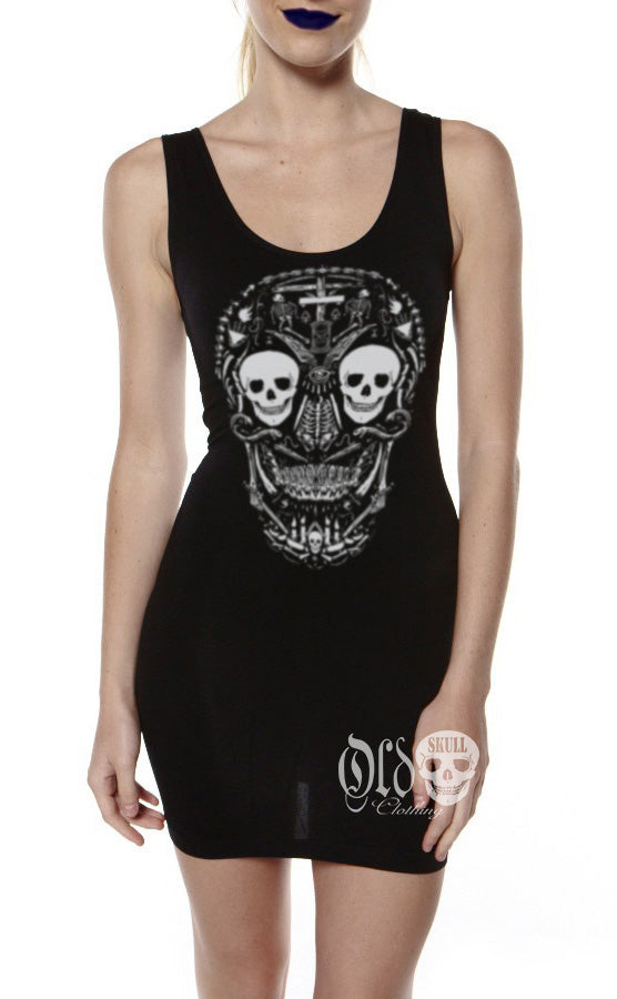 Vestido Tirante - Pictoric Skull